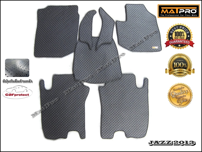 พรมปูพื้นเข้ารูป 100% ลายกระดุม สำหรับรถ รุ่น NEW JAZZ 2008-2013