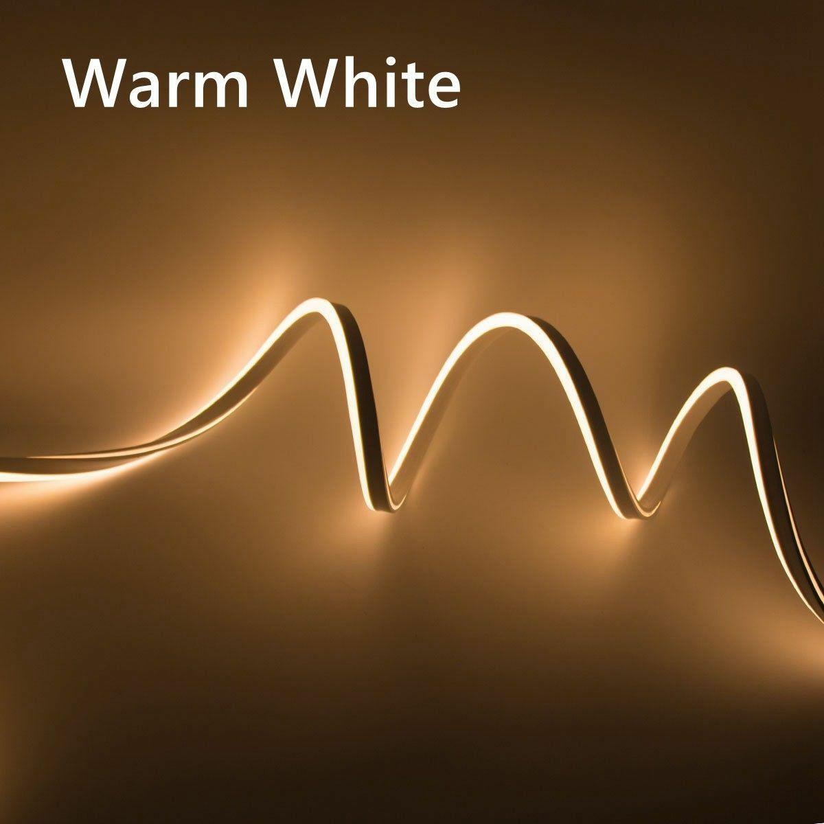 [ฟรี !ปลั๊กหัวจ่าย 3 เส้น] LED Neon Flex ม้วน 50 เมตร ไฟเส้น led นีออนเฟล็กซ์ ไฟแอลอีดีนีออนดัด สามารถ ตัด ดัด โค้ง งอ ตกเเต่ง ได้ตามต้องการ AC220V เหมาะกับการเดินไฟซ่อนฝ้า แต่งภายในและภายนอกสถานที่ -แสงวอร์มไวท์ (warmwhite) ม้วนยาว 50 เมตร