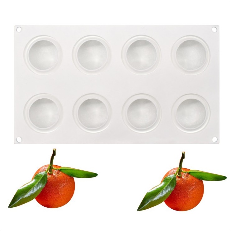 แม่พิมพ์ส้มเต็มลูกผิวคุคระขนาด95กรัม8ช่อง : 007214