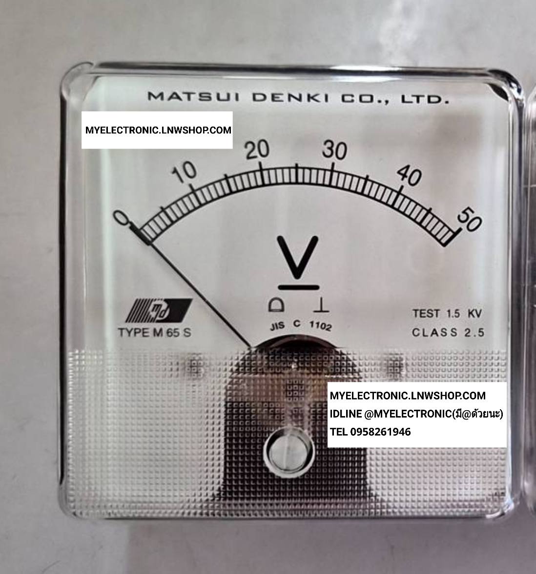 ขาย , มิเตอร์50V , DC , มิเตอร์50VDC , มิเตอร์ , 50V , รุ่น , TYPE , M65S , PANAL , METER , มิเตอร์ , 50VDC , 50V , SIZE , ขนาด , 80×80MM. ขนาดเส้นผ่านศูนย์กลาง , ด้านหลัง , อ้วน , 65MM. , ยี่ห้อ , MATSUDENKI , MADE , IN , JAPAN , ของแท้ , MD , ราคา , ตัว