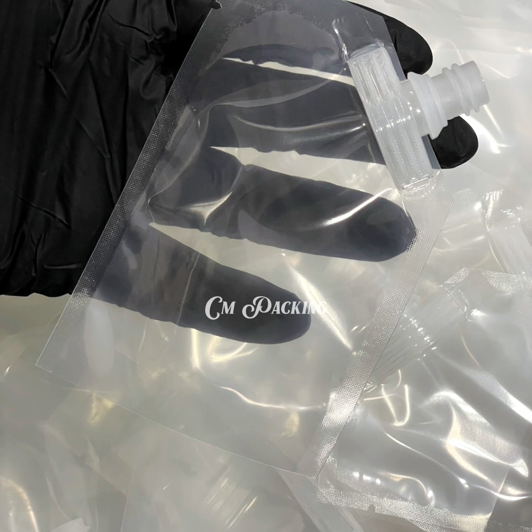 ถุงฝาเกลียว แบบเปิดก้นถุง (50ใบ) ใส่ซุป ใส่น้ำ/ของเหลว ติดจุกฝาเกลียว