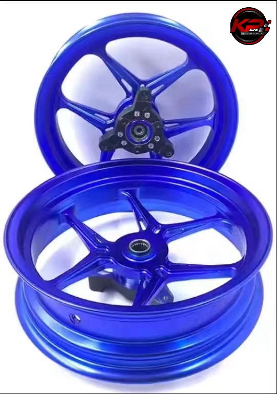 ล้อแต่ง CNC อลูมิเนียม FOR YAMAHA NMAX 155 2020+ (jasso) สีน้ำเงิน