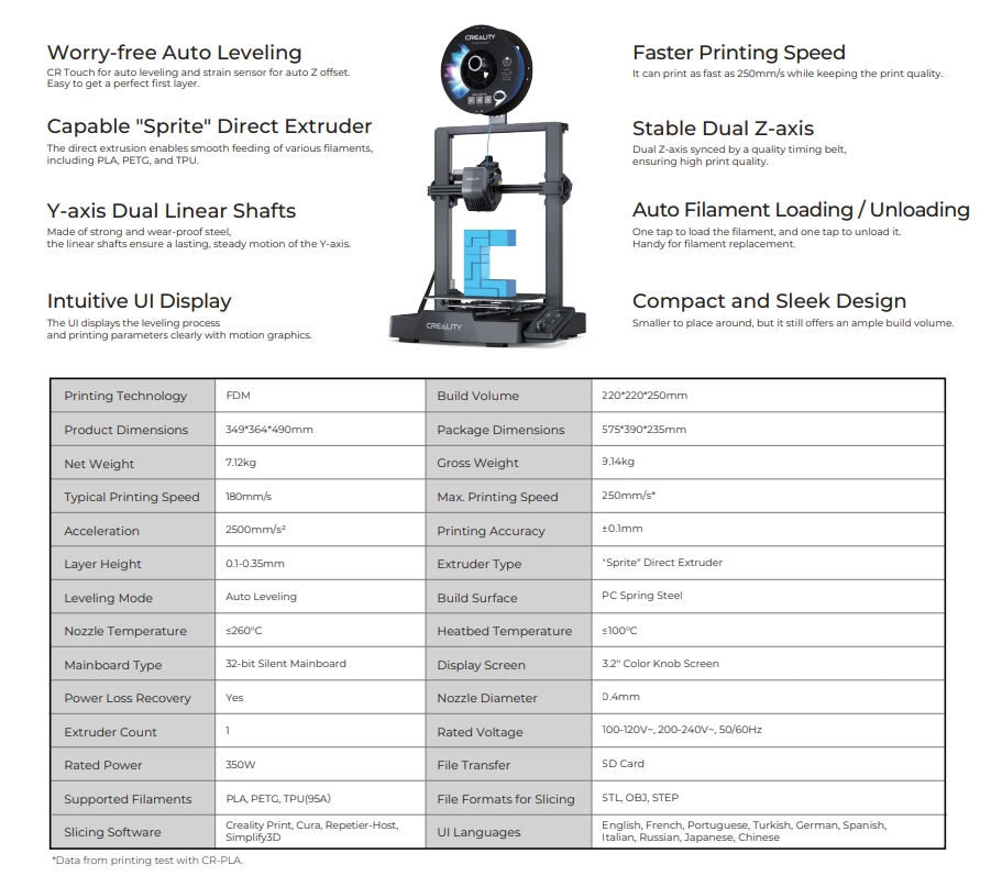 เครื่องพิมพ์ 3 มิติ (3D Printer) Creality Ender 3 V3 SE by In2real3d