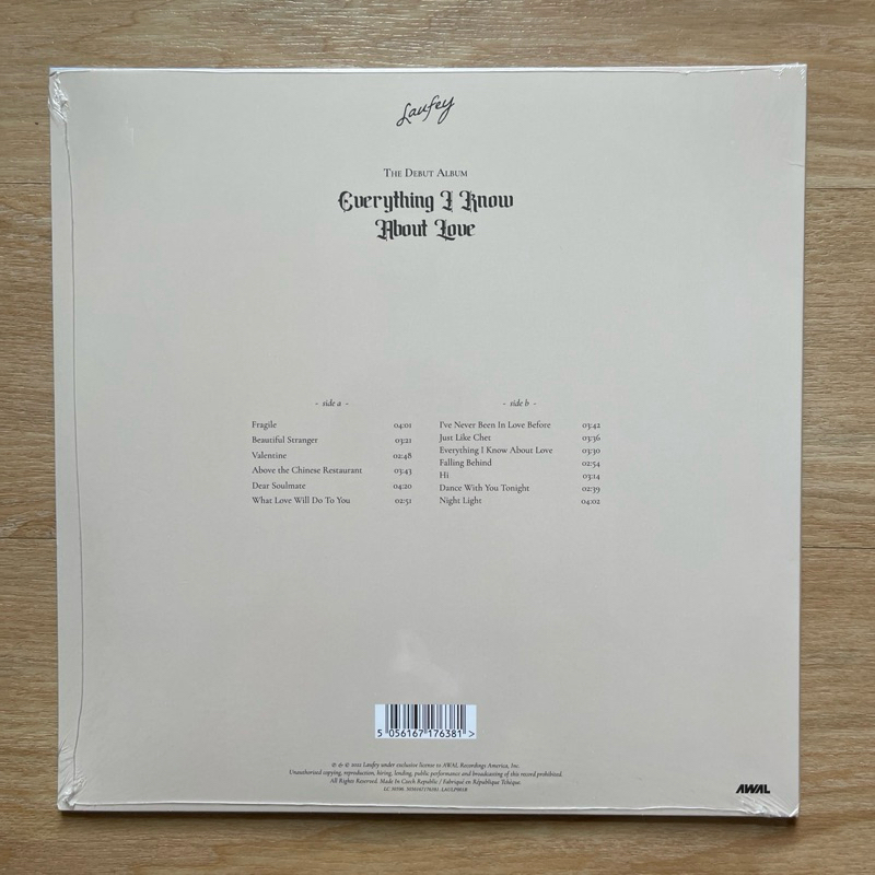 แผ่นเสียง Laufey - Everything I Know About Love , Vinyl, LP, Album, Repress มือหนึ่ง ซีล