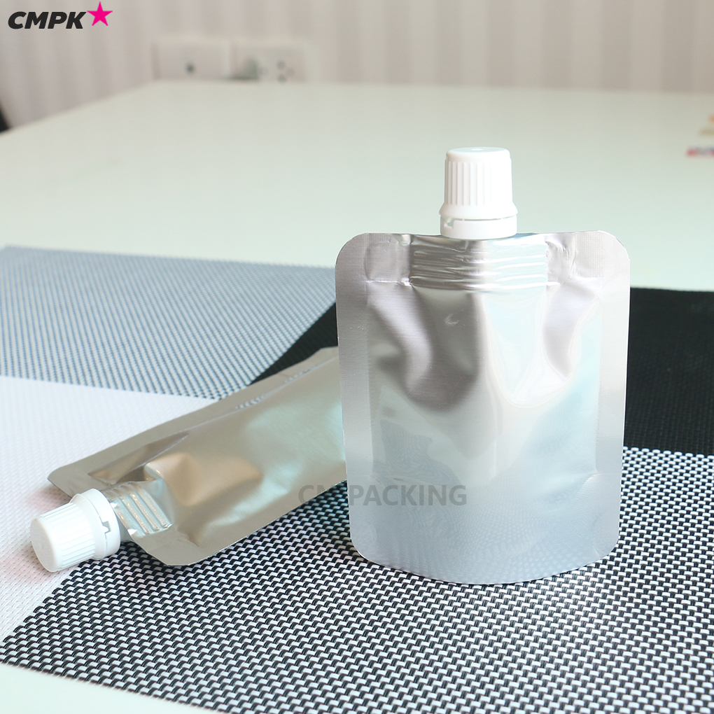 (50ใบ) ถุงอลูมิเนียมฟอยล์ ฝาเกลียว ฝา Flip ถุงฟอยล์ทึบแสง ตั้งได้ อย่างหนา