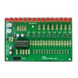 ชุดลงปริ้นFA176วงจรไฟวิ่ง2ทิศทางLED15ดวงไล่ติดค้างทีละดวง