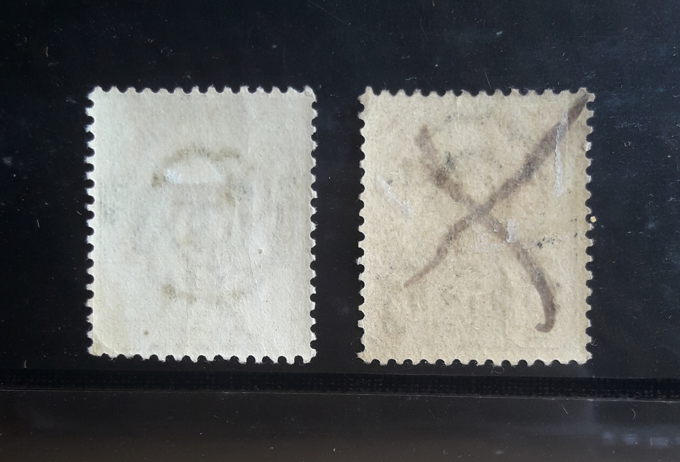 s3242-แสตมป์รัชกาลที่ 5 ชุด2 พระพักตร์ตรง ปี 2430 ดวง 1 อัฐ + ดวงแก้ราคา 64 อัฐ แก้เป็น 1 อัฐ พ.ศ.2437 No.41 ลายน้ำกงจักร ยังไม่ใช้รวม 2 ดวง ราคาเบา หายาก น่าสะสมครับ