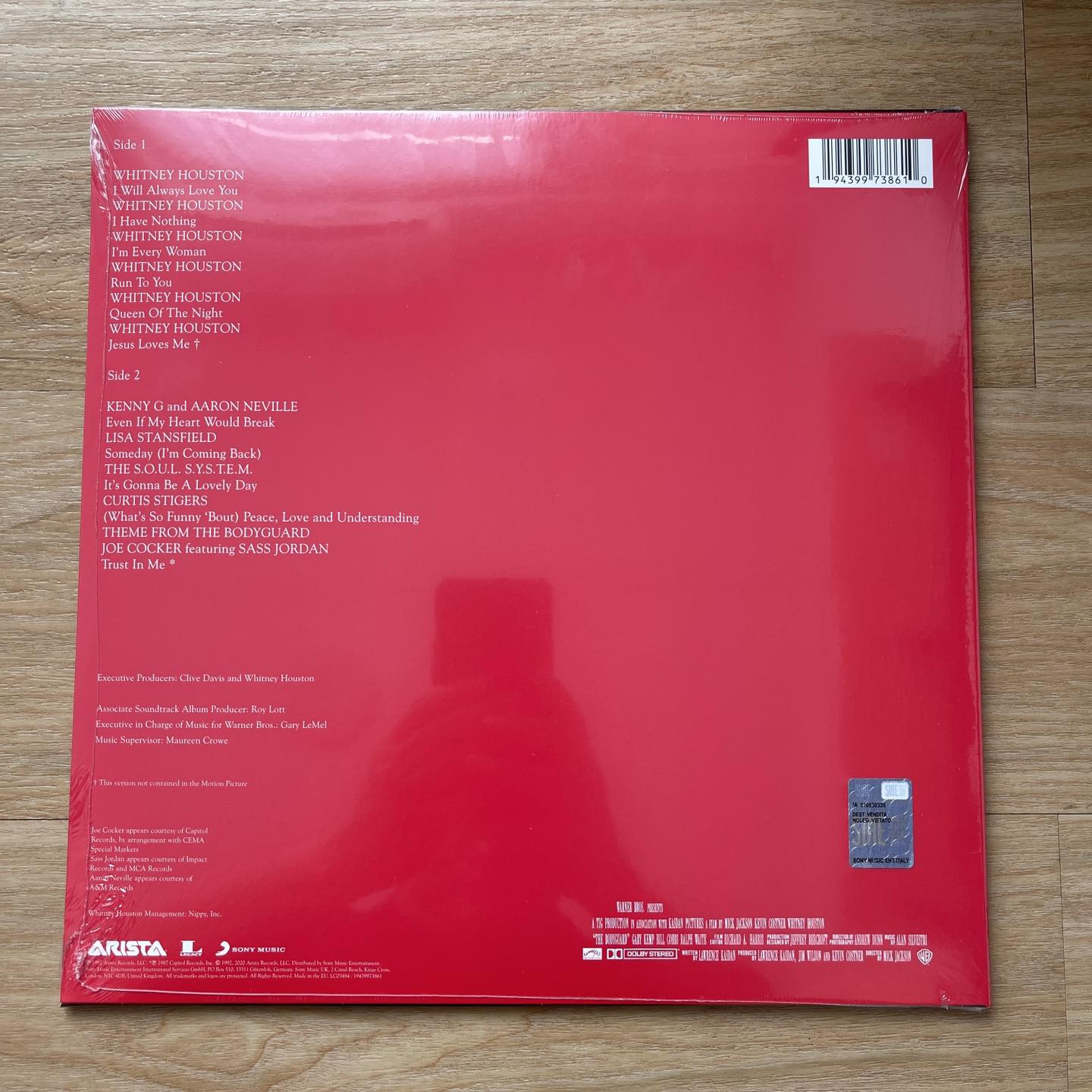 แผ่นเสียง whitney houston Bodyguard (Original Soundtrack Album) Red vinyl แผ่นเสียงมือหนึ่ง ซีล
