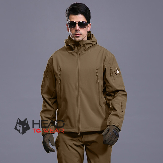 เสื้อแจ็คเก็ต Tactical กันน้ำ : สีน้ำตาล Tan รหัส JT002