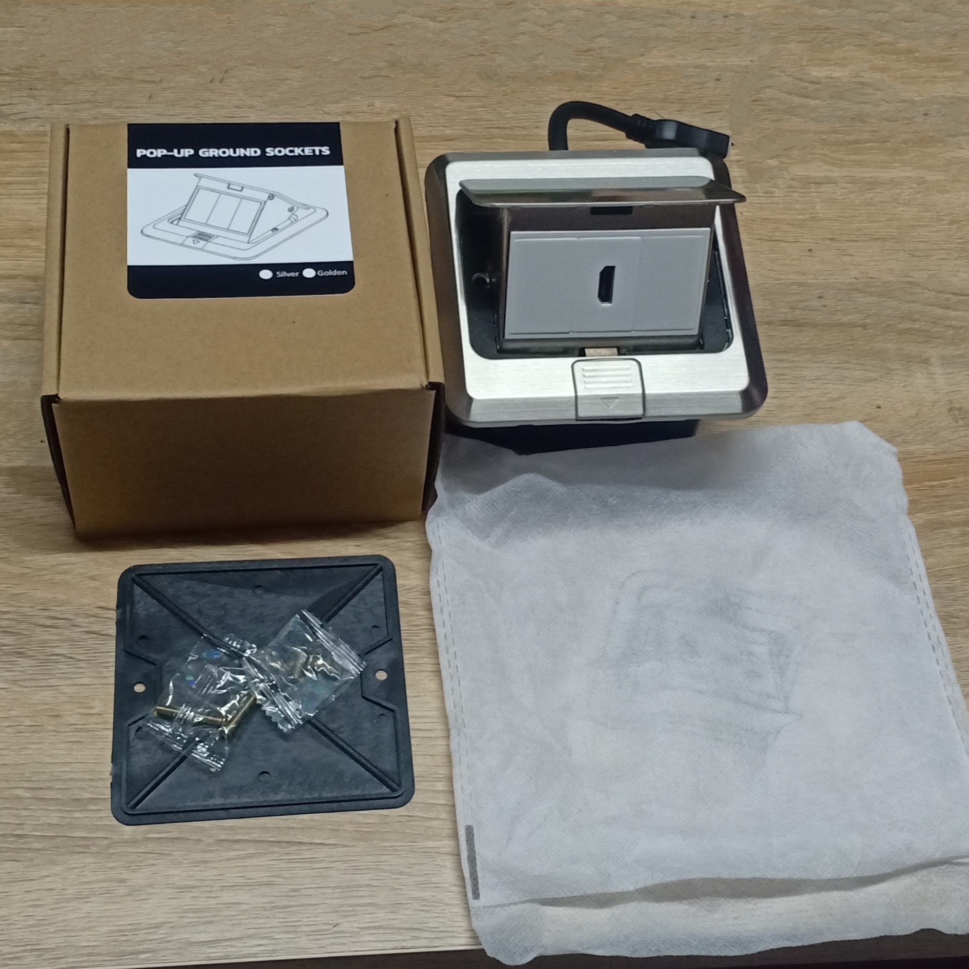 POP-UP HDMI 1 ช่อง (สีเงิน)