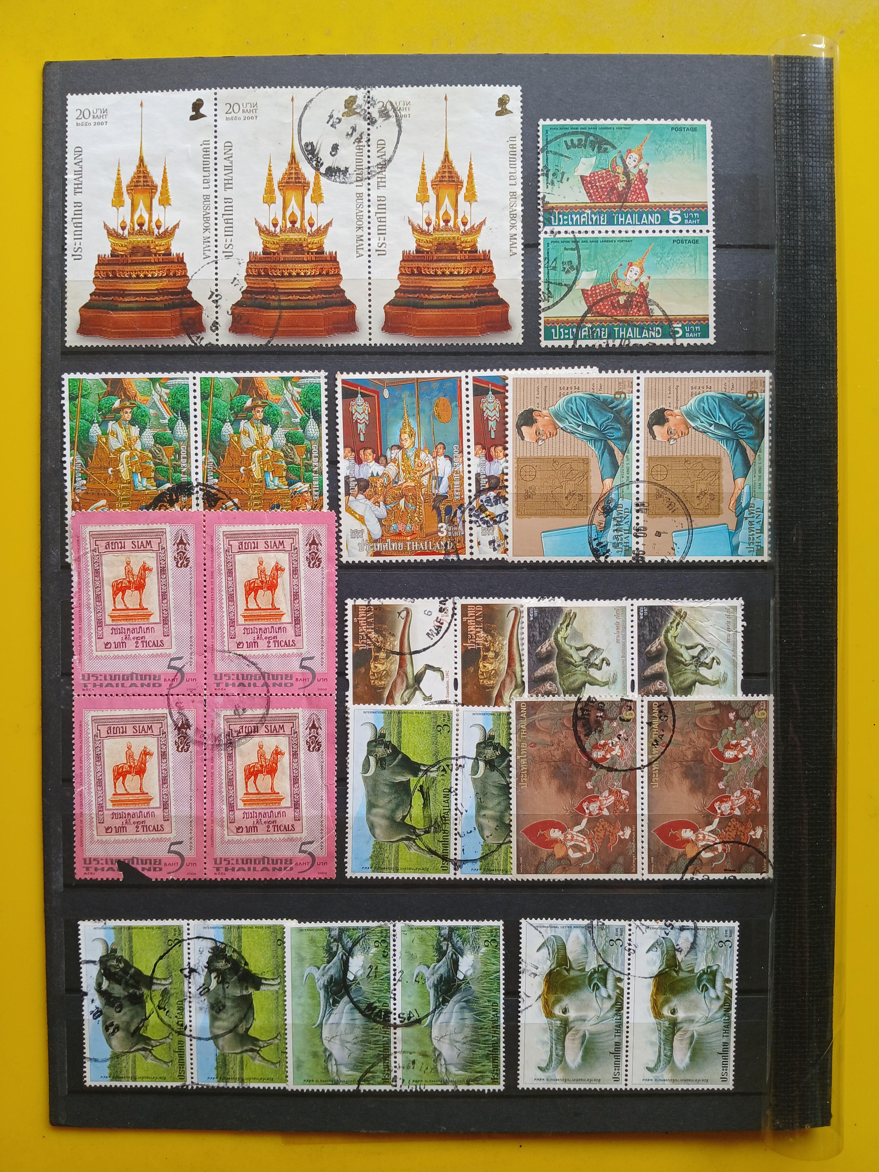 แสตมป์ไทยใช้แล้ว มีบล็อก,คู่,ดวงติดกัน มีหน้าดวง 100,200 บาท ส่งพร้อมเม้าท์ตามภาพครับ (B1,B2)