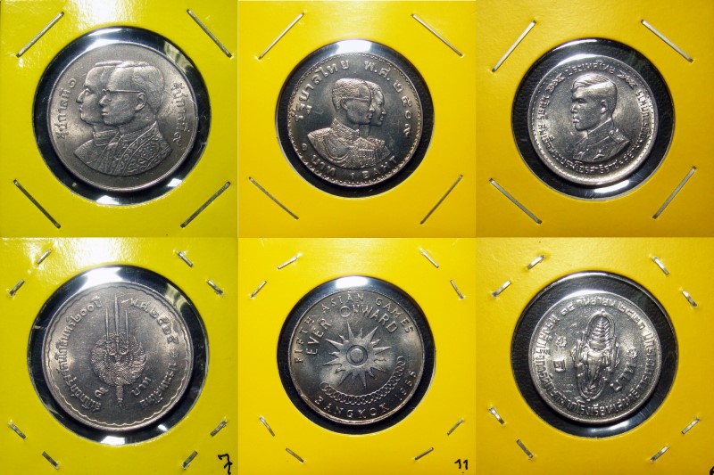 ((--3 เหรียญ--)) เหรียญ 5 บาท ที่ระลึกสมโภชกรุงรัตนโกสินทร์ 200 ปี พ.ศ.2525 + เหรียญ 1 บาท ที่ระลึกเอเชี่ยนเกมส์ ครั้งที่ 5 พ.ศ.2509 + เหรียญ 1 บาท รัชกาลที่ 10 ปี 2521 น่าสะสมครับ [c2]