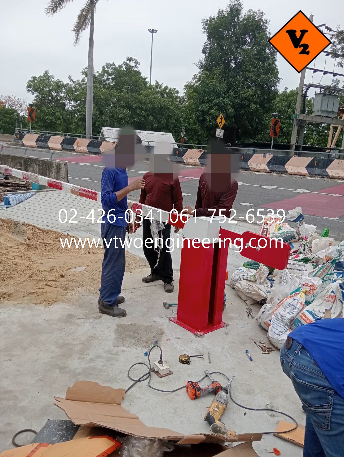 ไม้กระดกmanual ไม้กั้นรถยนต์ ไม้กั้นทาง แบบสั่งผลิต NO.4