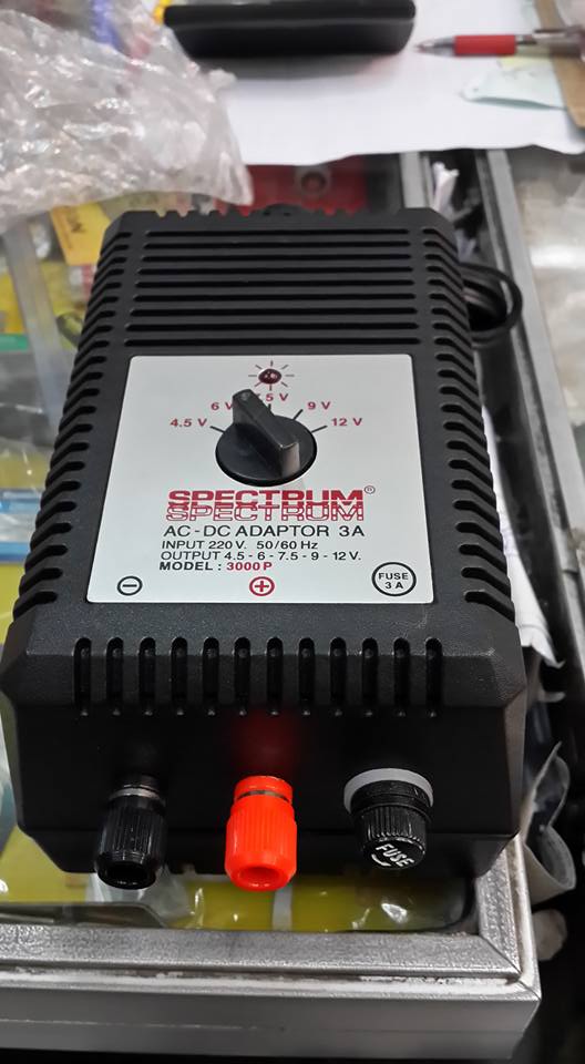อะแดปเตอร์ปรับได้4.5V-6V-7.5V-9V-12VDC 3Aพิเศษหม้อแปลงADAPTER ADJUSTABLE VOLTAGEยี่ห้อVRK SPECTRUME ราคา