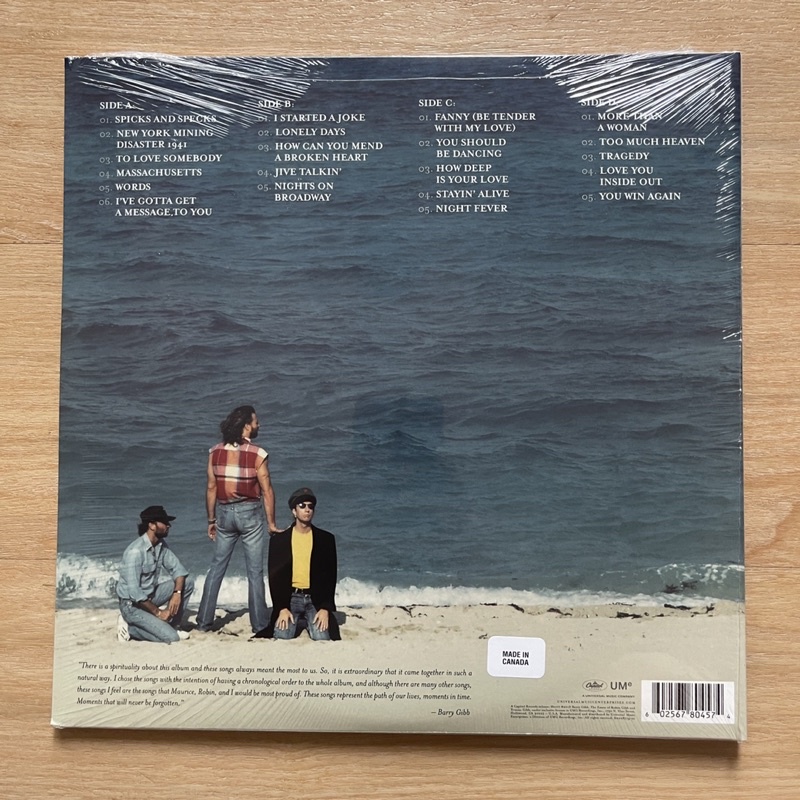 แผ่นเสียง แผ่นเสียง Bee Gees – Timeless (The All-Time Greatest Hits) *อัลบั้มรวมเพลงของวง มือหนึ่ง ซีล