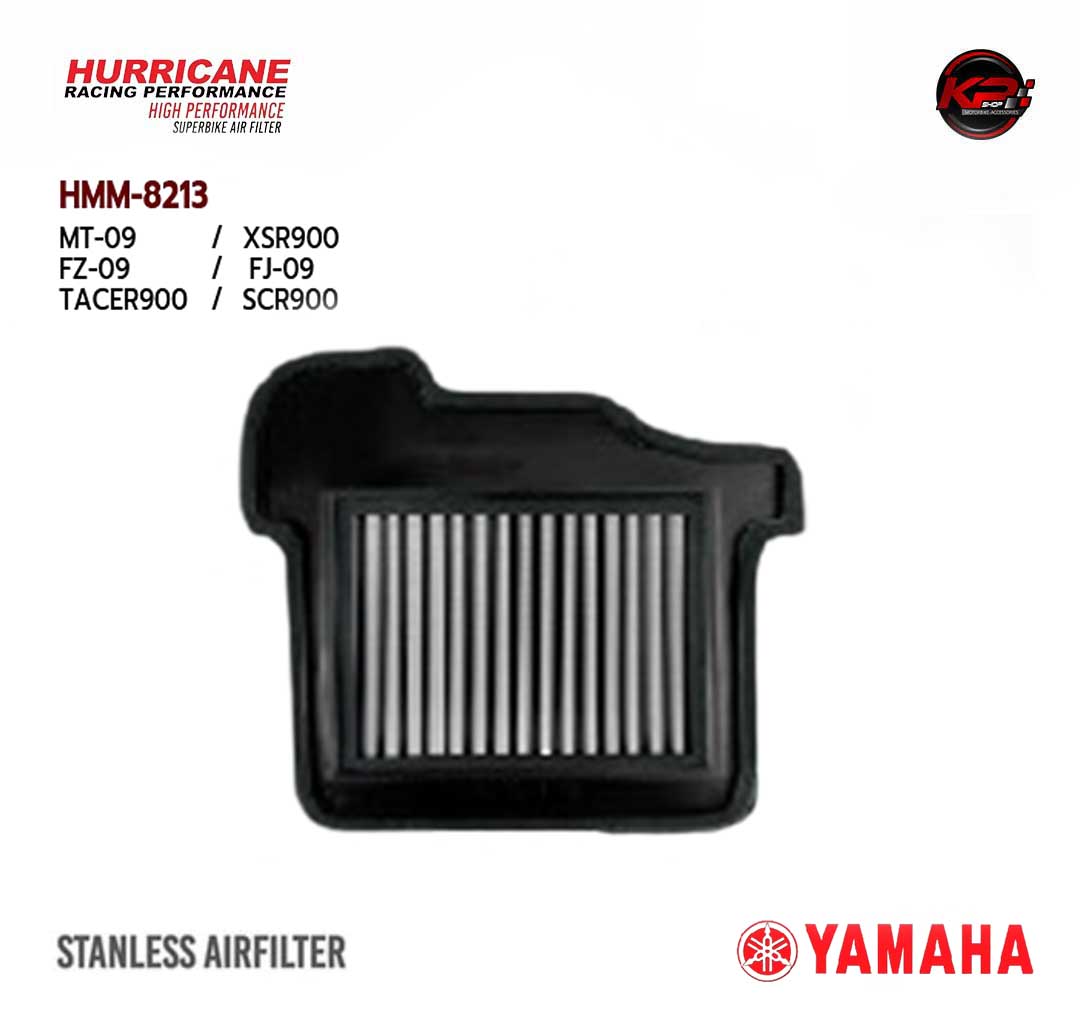 กรองอากาศ HURRICANE FOR YAMAHA MT 09 / FZ 09 / TACER 900 (STANLESS) HM8213