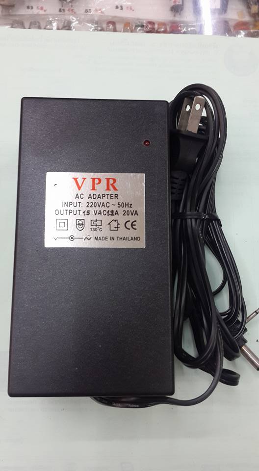 อะแดปเตอร์ADAPTER15VDC1.2Aขั้ว+อยู่ด้านใน
