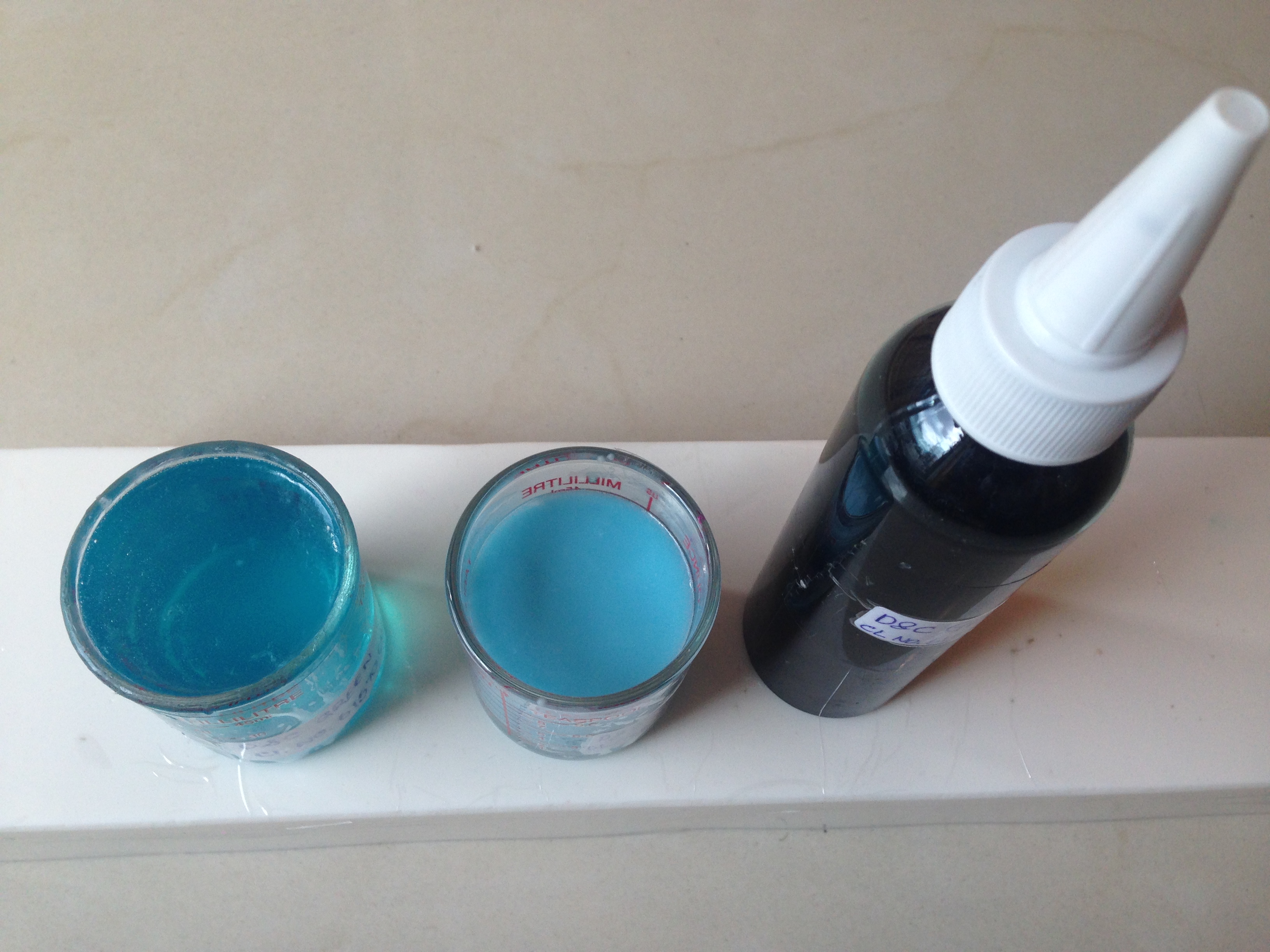 ผงสีน้ำเงิน Lavanya Avocado ( D&C Green 5 ) สีละลายในน้ำ