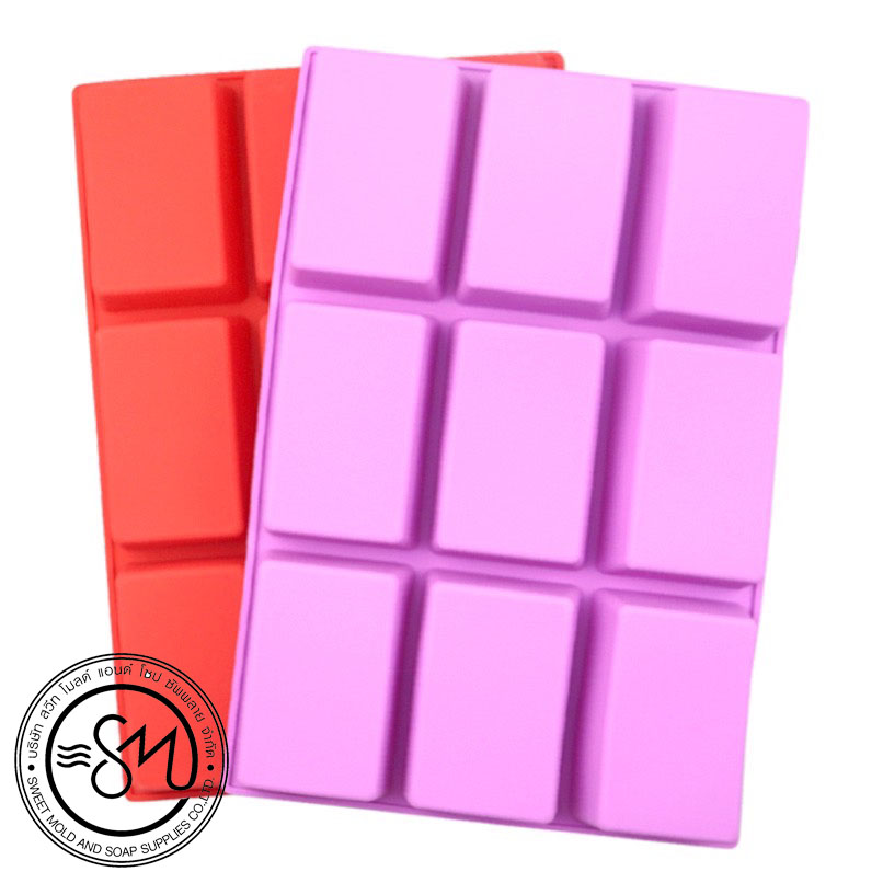 พิมพ์สี่เหลี่ยมผืนผ้า 9ช่อง ขนาด150กรัม (แบบบาง)