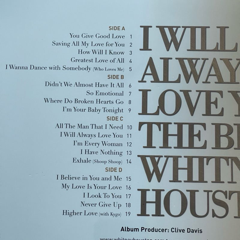 แผ่นเสียง Whitney Houston - I Will Always Love You: The Best Of Whitney Houston,US มือหนึ่ง ซีล