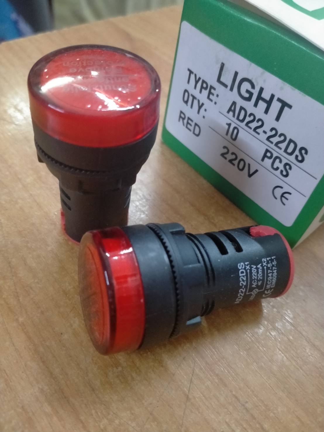 ไพล๊อตแลมป์22mm 220V PNC