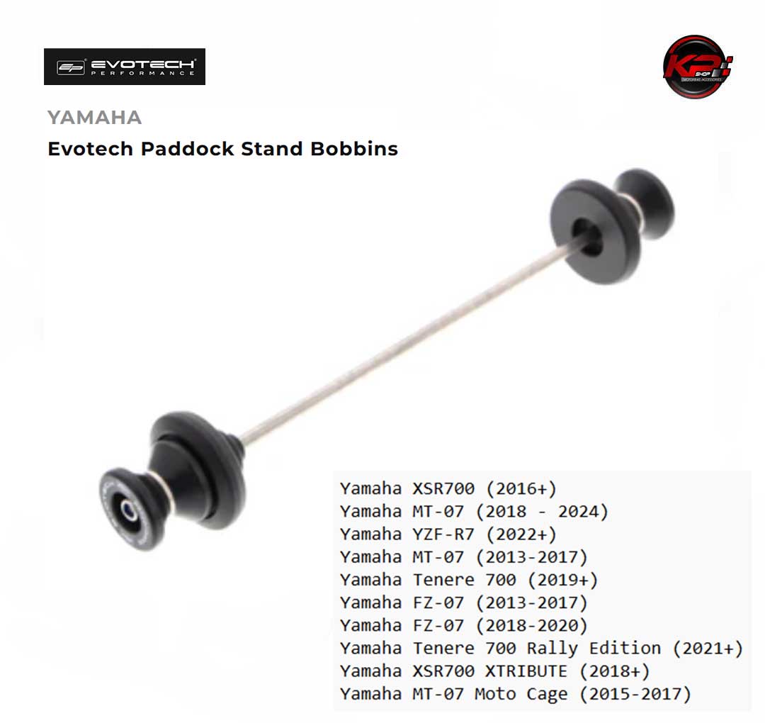 กันล้มหลัง พร้อมสปูนในตัว Evotech Paddock Stand Bobbins - Yamaha YZF-R7 (2022+)