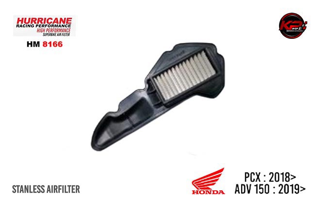 กรองอากาศ HURRICANE FOR HONDA PCX 150 /ADV 150 (STANLESS) HM8166