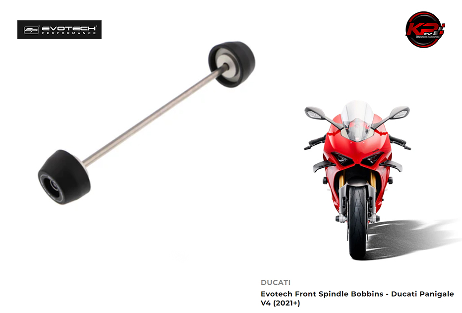 กันล้มหน้า Evotech Front Spindle Bobbins - Ducati Panigale V4 (2021+)