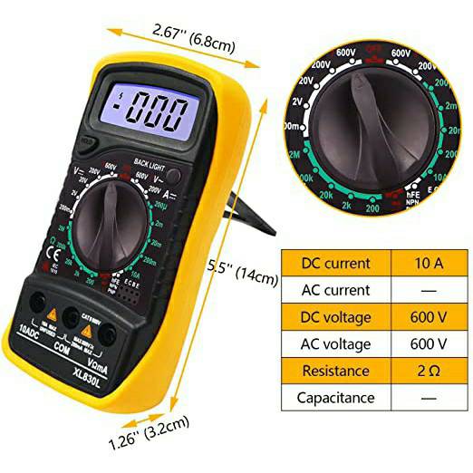 มิเตอร์วัดไฟ ดิจิตอลมิเตอร์ เเบบเเม่นยำ I เครื่องวัดไวลต์ไฟฟ้า ดิจิตอลมัลติมิเตอร์ Digital Multimeter
