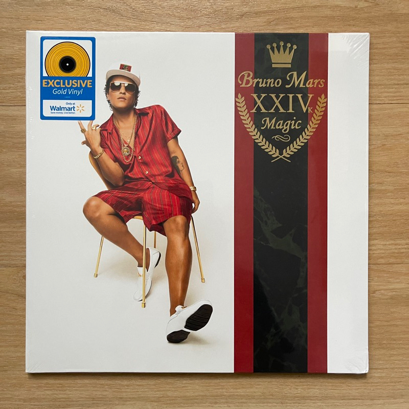 แผ่นเสียง Bruno mars– XXIVK Magic ** Limited Edition GOLD Vinyl, LP, Album แผ่นมือหนึ่ง ซีล