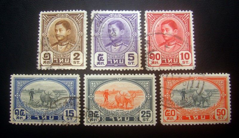 ((--ร.8 หายาก--)) s2978-แสตมป์รัชกาลที่ 8 บางปะอิน พ.ศ.2484 จำนวน 6 ดวง ใช้แล้ว ราคาเบา หายาก น่าสะสมครับ