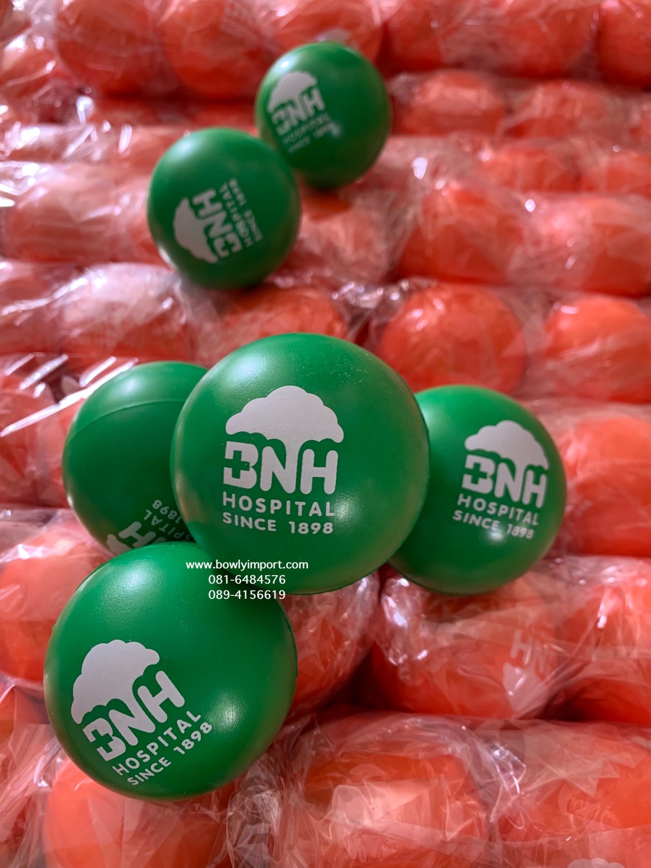 ผลิตลูกบอลบีบ บริหารมือ พร้อมโลโก้