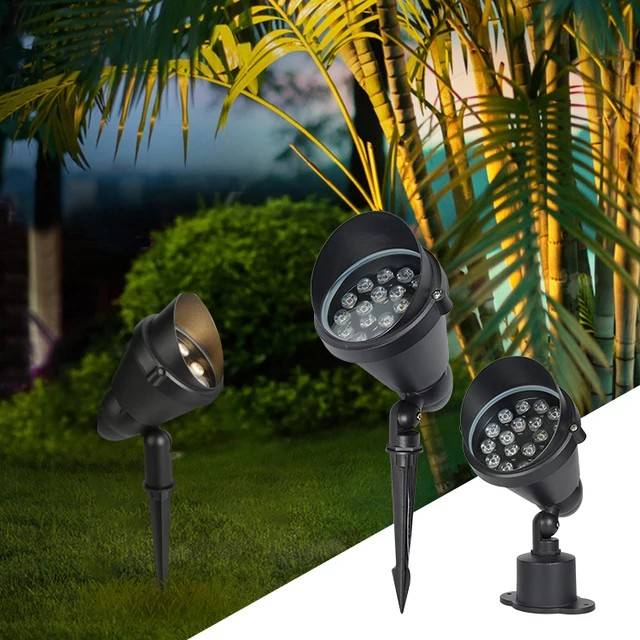 งานส่งห้าง สว่างพุ่ง โคมไฟ LED ส่องต้นไม้ ฟรีชุดขาปักดิน 220V กันน้ำ งานอลูมิเนียม โคมปักดิน ส่องสวนหย่อม ส่องสนามหญ้า ไฟปักสนาม led garden light