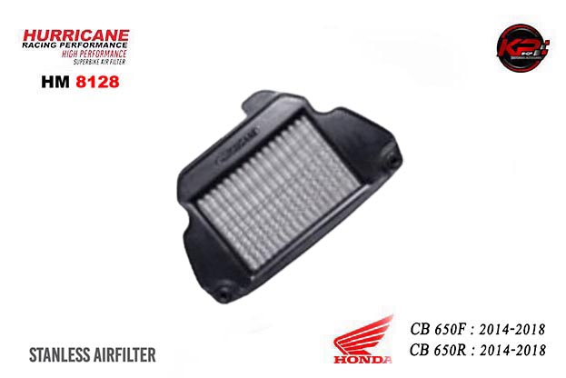 กรองอากาศ HURRICANE FOR HONDA CB650F/650R (STANLESS) HM8128