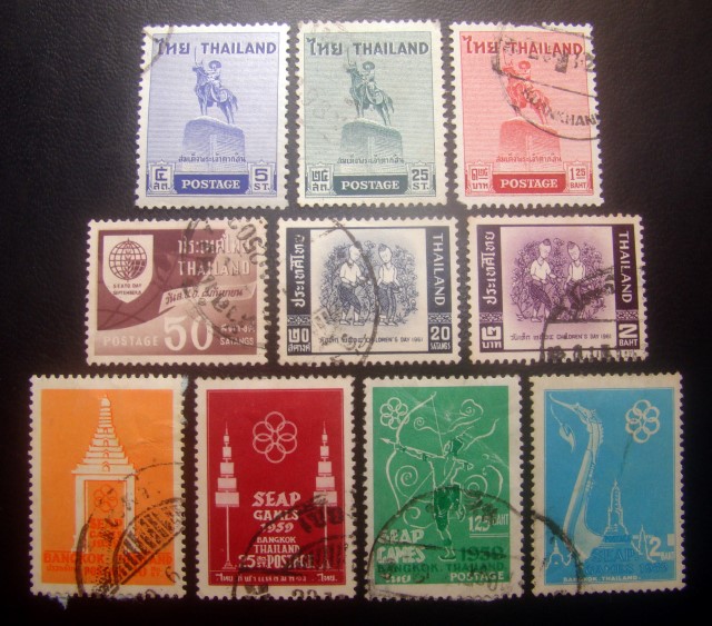 [s2527] แสตมป์ชุดพระเจ้าตากสิน ปี 2498 ครบชุด + แสตมป์ 3 ชุด ปี 2502-04 พิมพ์ญี่ปุ่น-อังกฤษ ใช้แล้ว ราคาเบา น่าสะสมครับ