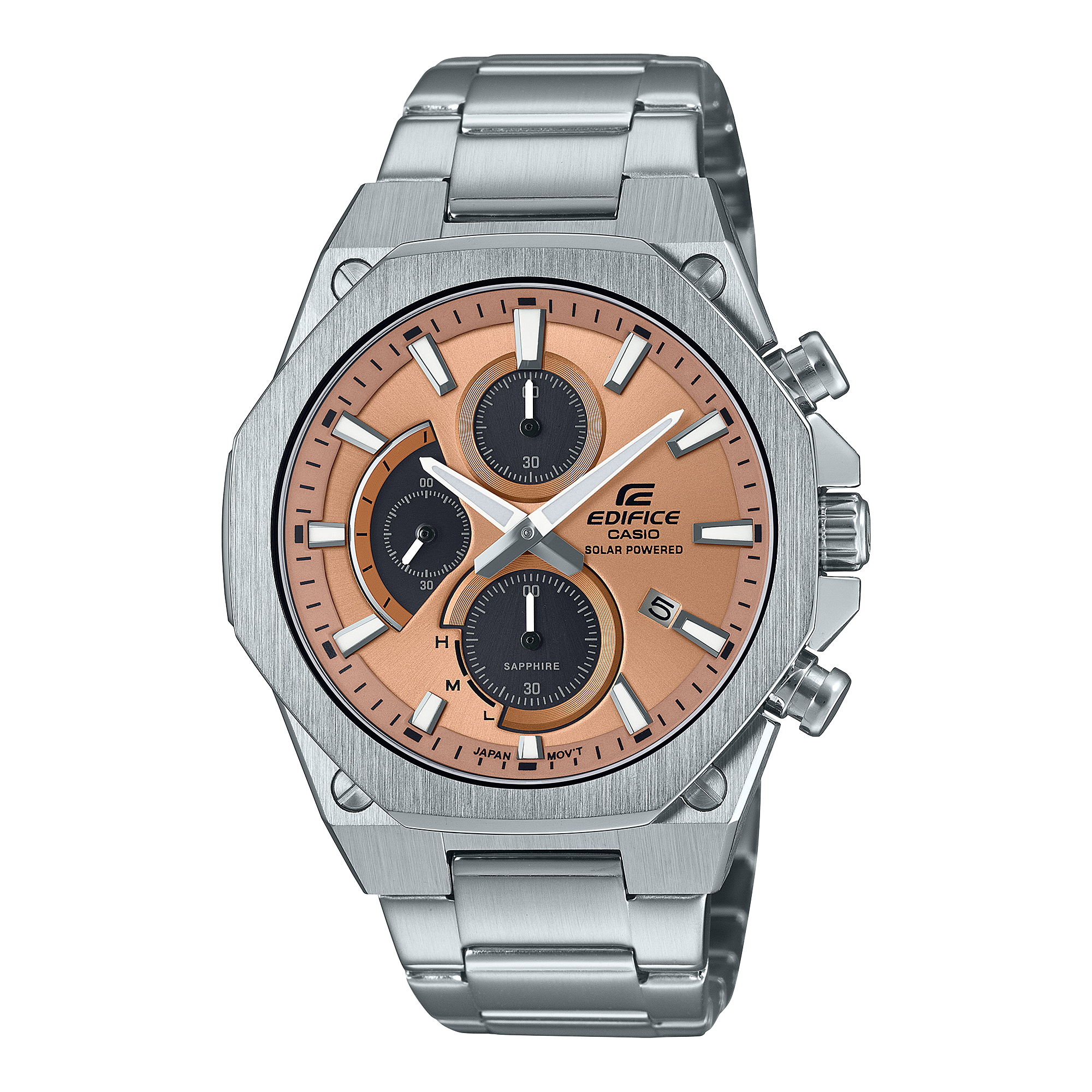 EFS-S570D-5A | รูปทรงเพรียวบางประดับคริสตัลแซฟไฟร์ | EDIFICE | นาฬิกา | CASIO
