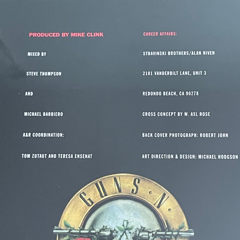 แผ่นเสียง Guns N' Roses – Appetite For Destruction , Vinyl, LP, Album, Reissue, 180 gram มือหนึ่ง ซีล