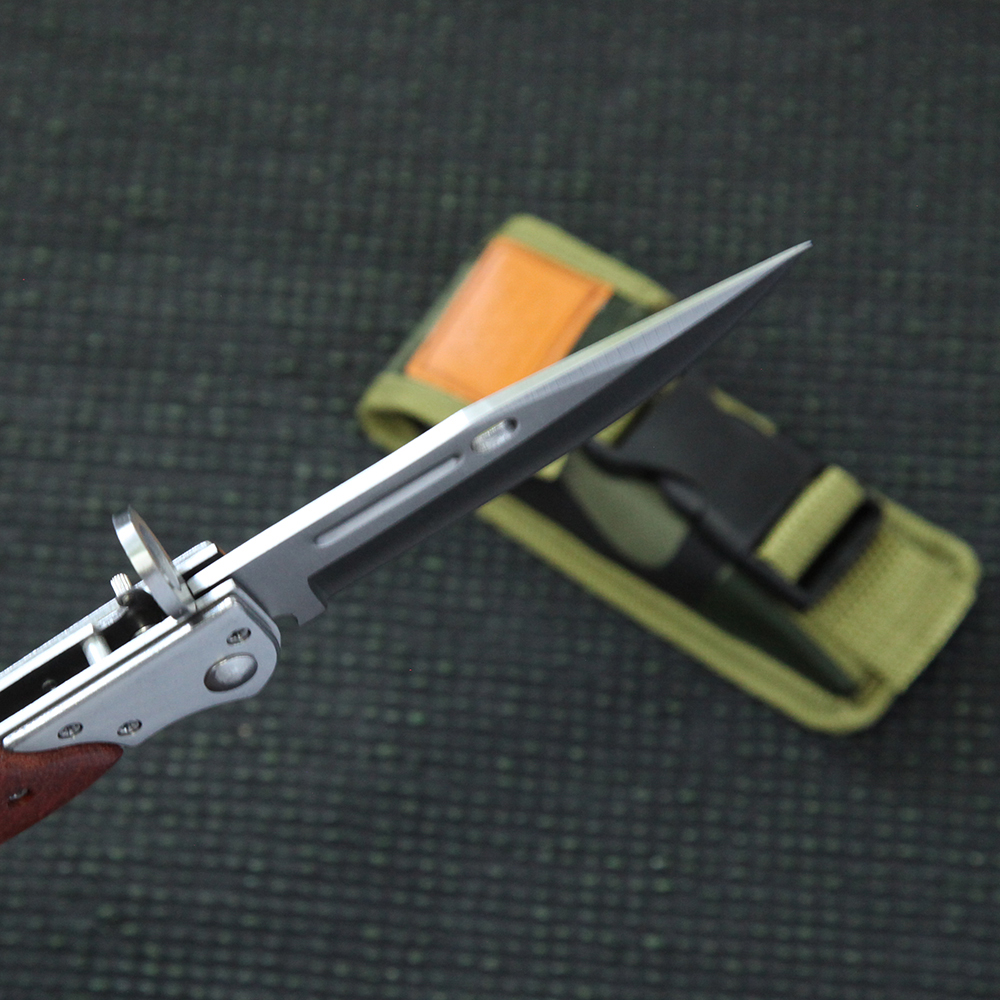 AK-24 อุปกรณ์เดินป่า มีดพับ แคมปิ้ง AK-47 CCCPใบสแตนเลสยาว 22 ซม. ชิ้น 350 กรัม เงิน 22 ซม.