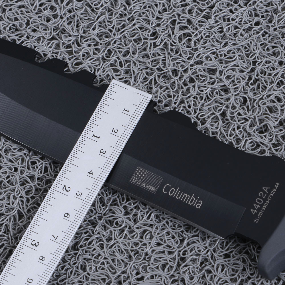 CB-4402A มีดเดินป่า มีดแคมปิ้ง Columbia Black Blade ใบมีดสแตนเลสเคลือบดำมีดรวมด้าม 12.5 นิ้ว. 1 430 กรัม black 12.5 inch