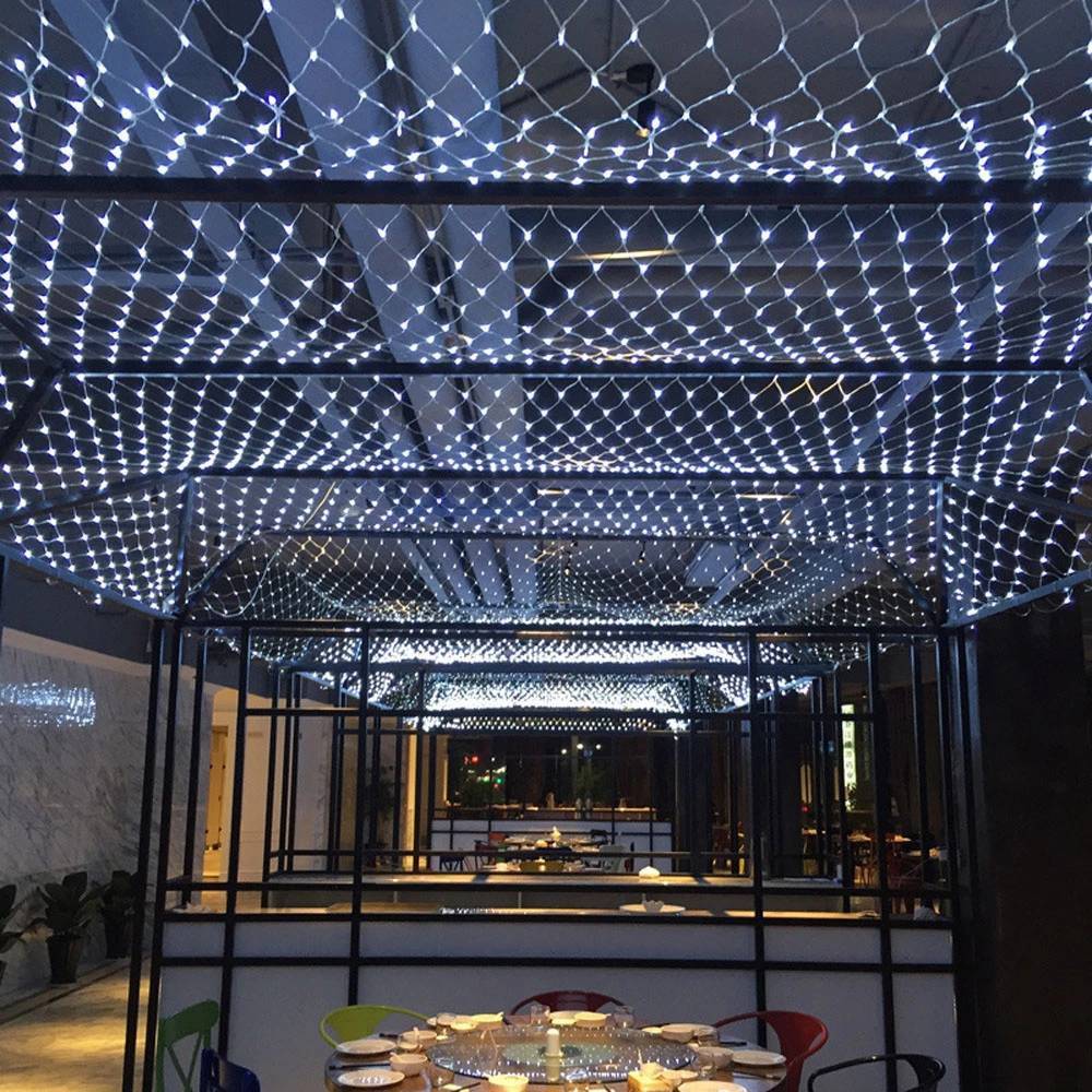 ไฟประดับปีใหม่ ไฟตาข่าย ขนาดใหญ่ 3x3 เมตร กล่องคอนโทรลอย่างดี ปลอดภัย จัดไฟปีใหม่ ไฟคริสมาส ไฟตกเเต่งห้อง ร้านอาหาร สวน ไฟหยดน้ำ