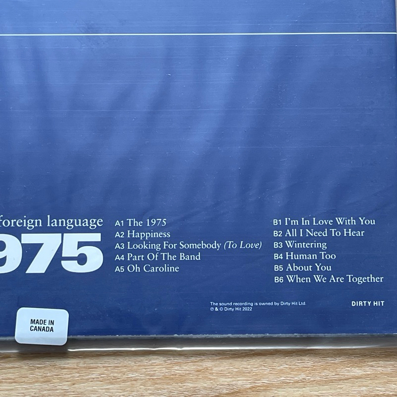 แผ่นเสียง The 1975 Being Funny In A Foreign Language **Transparent Blue Vinyl, LP, Album, Canada มือหนึ่ง
