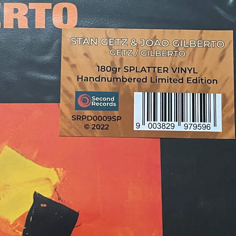 แผ่นเสียง Stan Getz - Getz / Gilberto , Vinyl, LP, Album, Reissue, ** Clear/Orange Splatter Vinyl แผ่นเสียงมือหนึ่ง ซีลเปิด