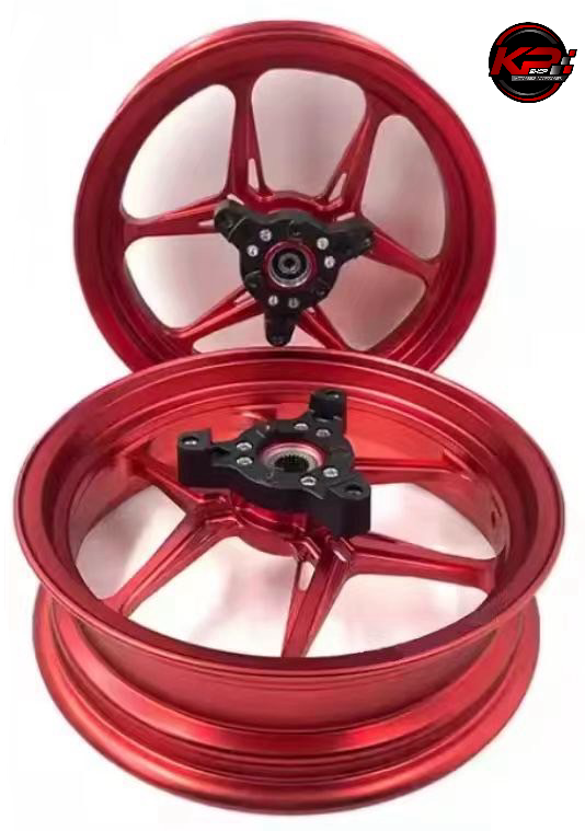 ล้อแต่ง CNC อลูมิเนียม FOR YAMAHA NMAX 155 2020+ (jasso) สีแดง