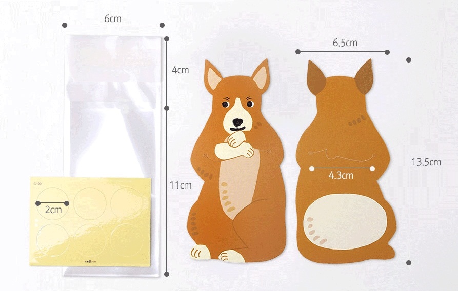 ถุงพลาสติกใส่ขนมคุกกี้ รูปสุนัขดัชชุน แพ็ค 100 ชิ้น