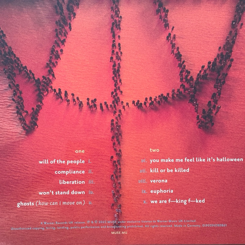 แผ่นเสียง Muse - Will Of The People , **Red Vinyl, LP, Album,EU มือหนึ่ง ซีล