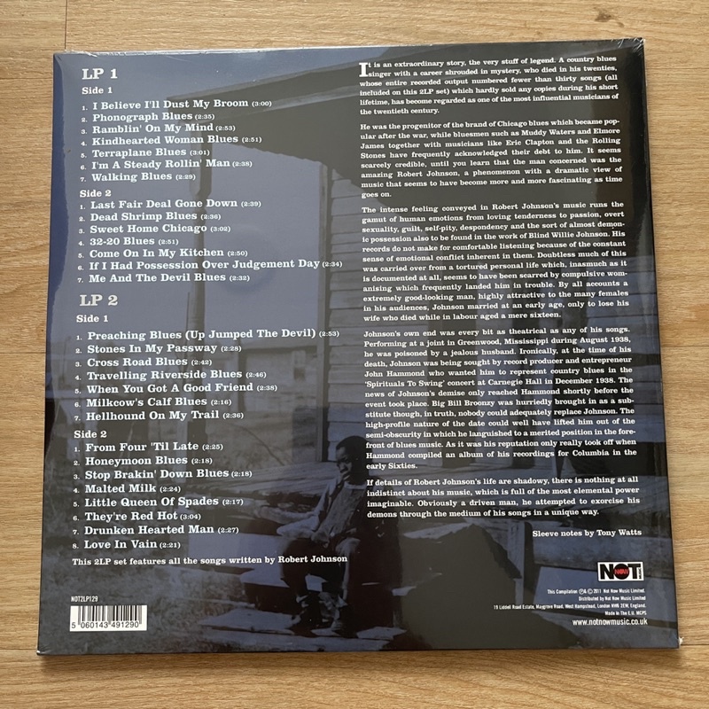 แผ่นเสียง Robert Johnson – The Complete Collection 2lp 180g gatefold แผ่นเสียง ใหม่ ซีล **ปกมีรอยพับ