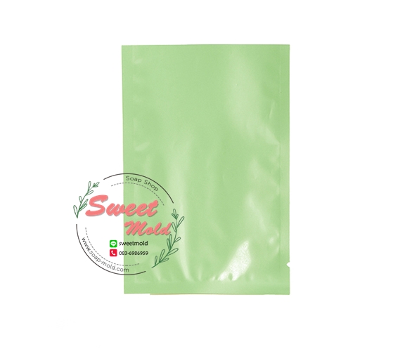 ซองฟอยล์สีเขียวเงา 100 ชิ้น (คลิกเพื่อเลือกขนาด)