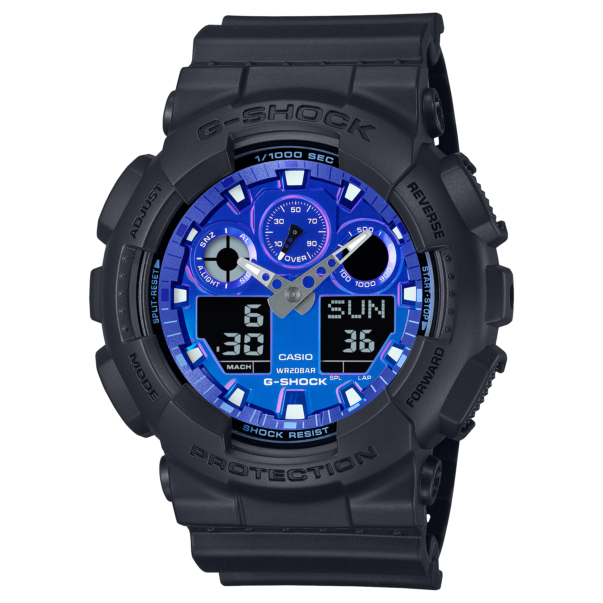GA-100FL-1A | อะนาล็อก-ดิจิตอลมาตรฐาน | ซีรีส์ GA-100 | G-SHOCK | นาฬิกา | CASIO