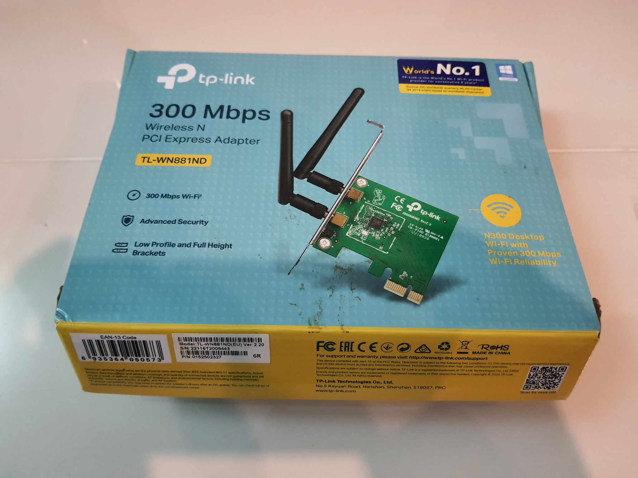Wireless PCIe Adapter TP-LINK (TL-WN881ND) N300