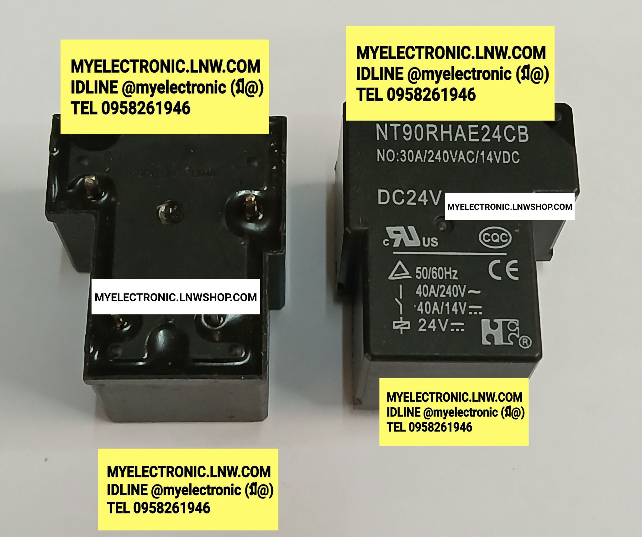 ขาย , NT90RHAE24CB , รีเลย์24V4ขา , NO:30A/240VAC , / , 14VDC , 40A/240V , AC 40A/14V DC , รีเลย์ , RELAY , NT90RHAE , 24CB , ราคา , ตัวละ , . . . หน่วย , บาท